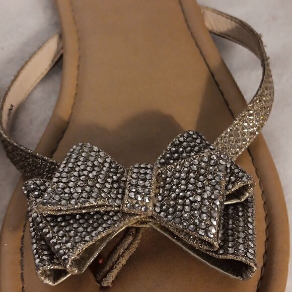 INC Rhinestone Sparkle Bow Thong Sandals - Picture 5 of 7